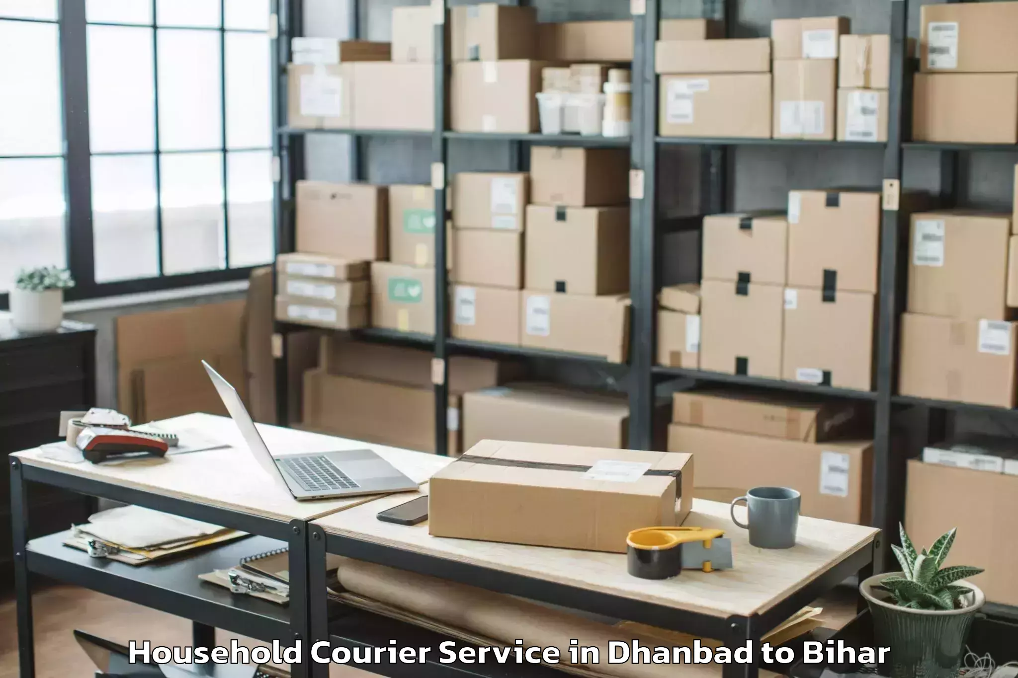 Book Your Dhanbad to Khizarsarai Household Courier Today